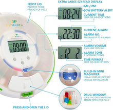 Load image into Gallery viewer, Secure Automatic Pill Dispenser with 6 Alarms and Large LCD - Caregiver's Aid