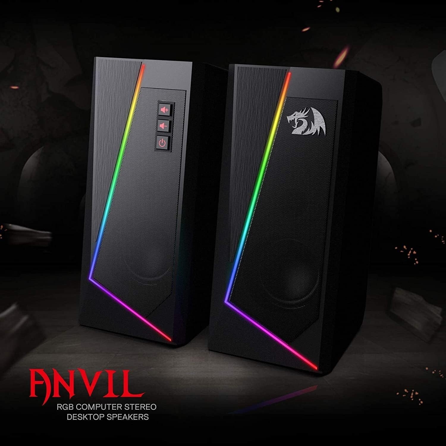 High-Quality RGB Speakers with Dynamic Sound Driver for Gamers and Music Lovers
