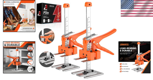 15-Inch Furniture Lifter Jacks - 2 Pack, 440LBS Adjustable Construction Tool