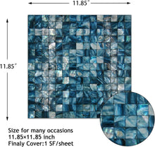 Load image into Gallery viewer, Waterproof Mother of Pearl Peel and Stick Tiles - 10 Sheets, Modern Home Upgrade
