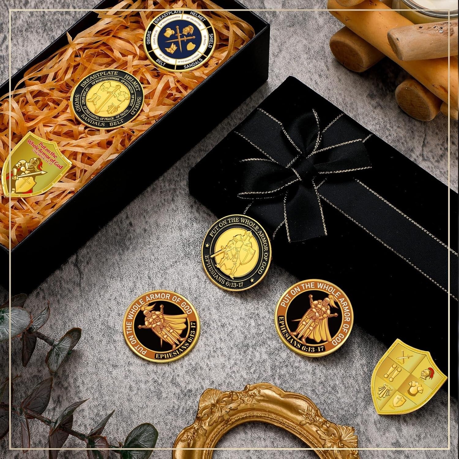 Artistic Commemorative Coins – 36 Pcs Challenge Coins for Christian Gifts