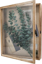 Load image into Gallery viewer, Lockable Memorabilia Shadow Box 13x16 with Hinged Glass Door - Carbonized Black