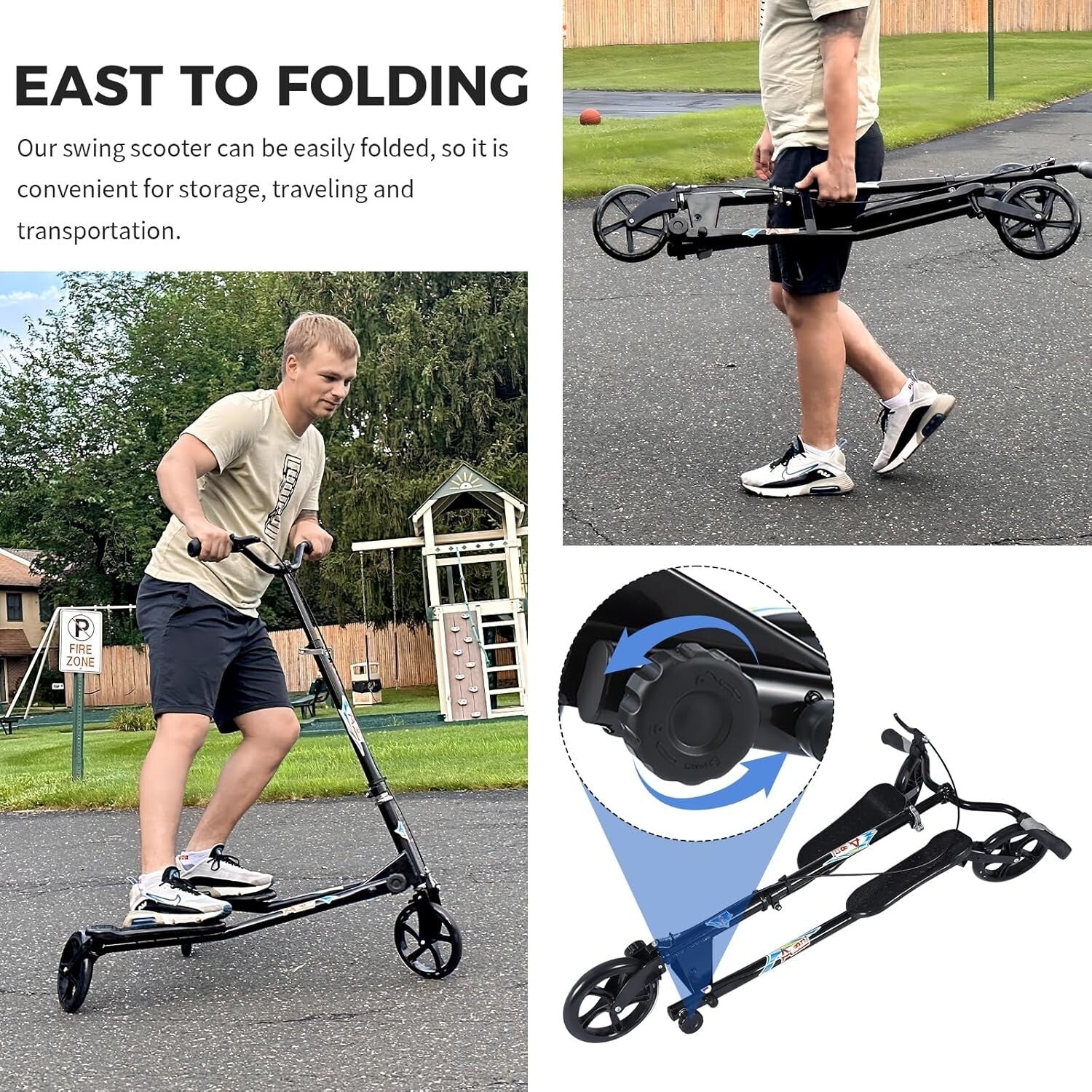 Lightweight & Durable 3-Wheel Scooters for Kids and Adults - Enjoy Outdoor Fun