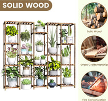 Load image into Gallery viewer, Large Capacity Plant Stand - 19 Tiers of Durable Eucalyptus Wood for All Spaces