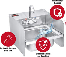 Load image into Gallery viewer, Versatile Wall-Mount 26" x 12" Stainless Steel Sink Splash Guard for Kitchens