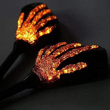 Load image into Gallery viewer, Unique Skeleton Hand Design Motorcycle Mirrors with LED Turn Signals - Set of 2