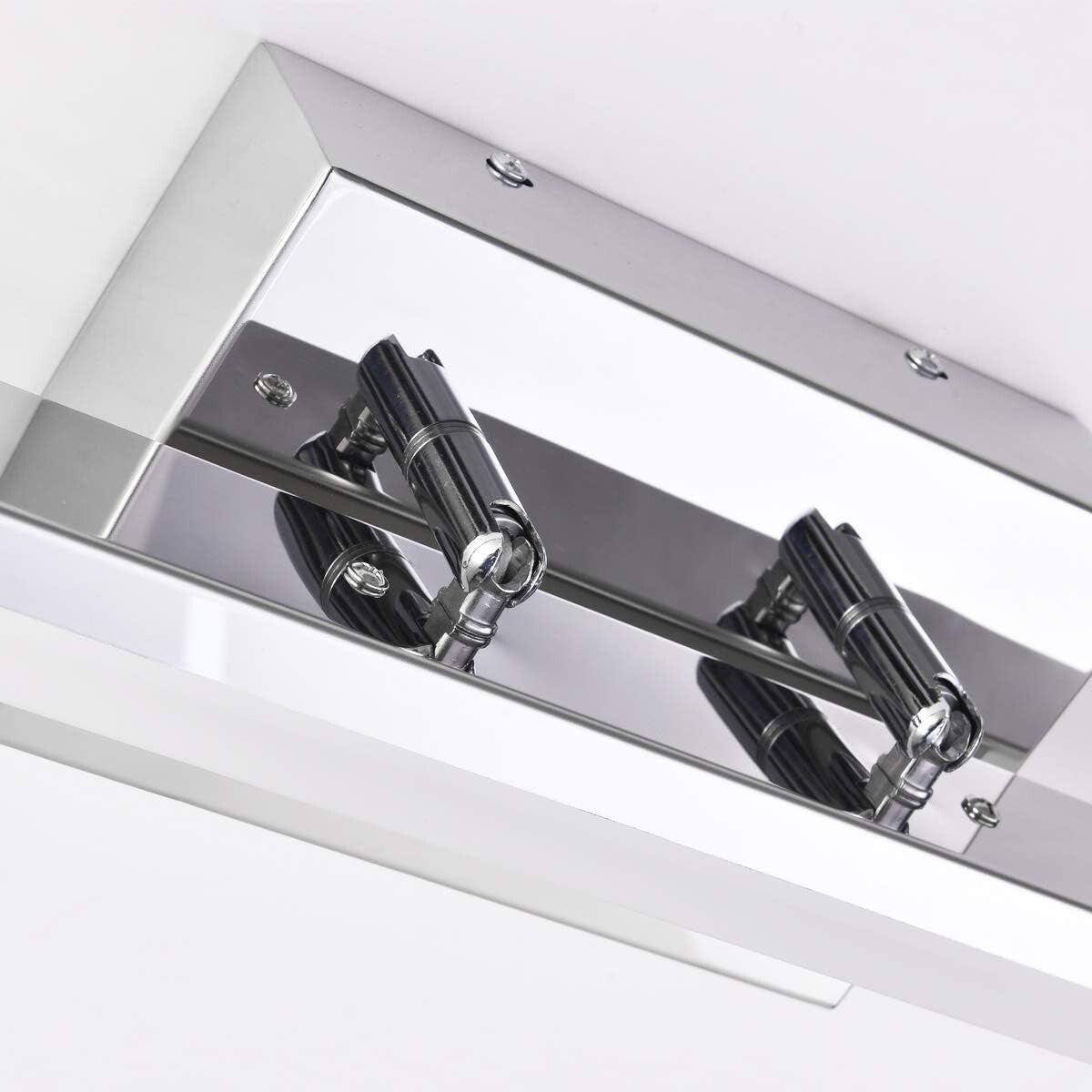 Sleek 36in Chromed LED Vanity Light for Stylish Bathroom - Adjustable & Dimmable