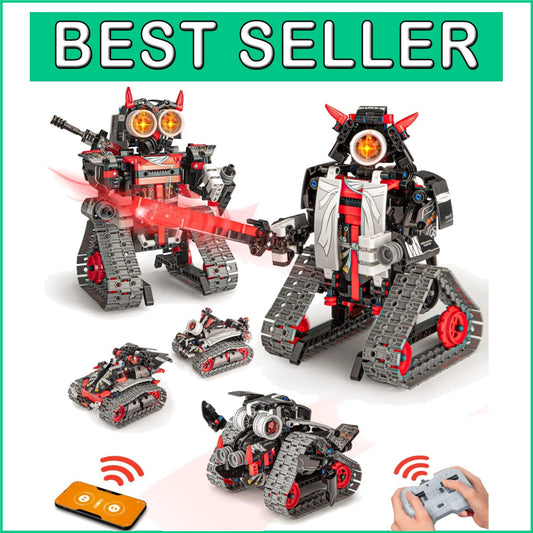 Educational 5-In-1 RC Robot Kit: Samurai & Ninja Building Blocks for Ages 6-12