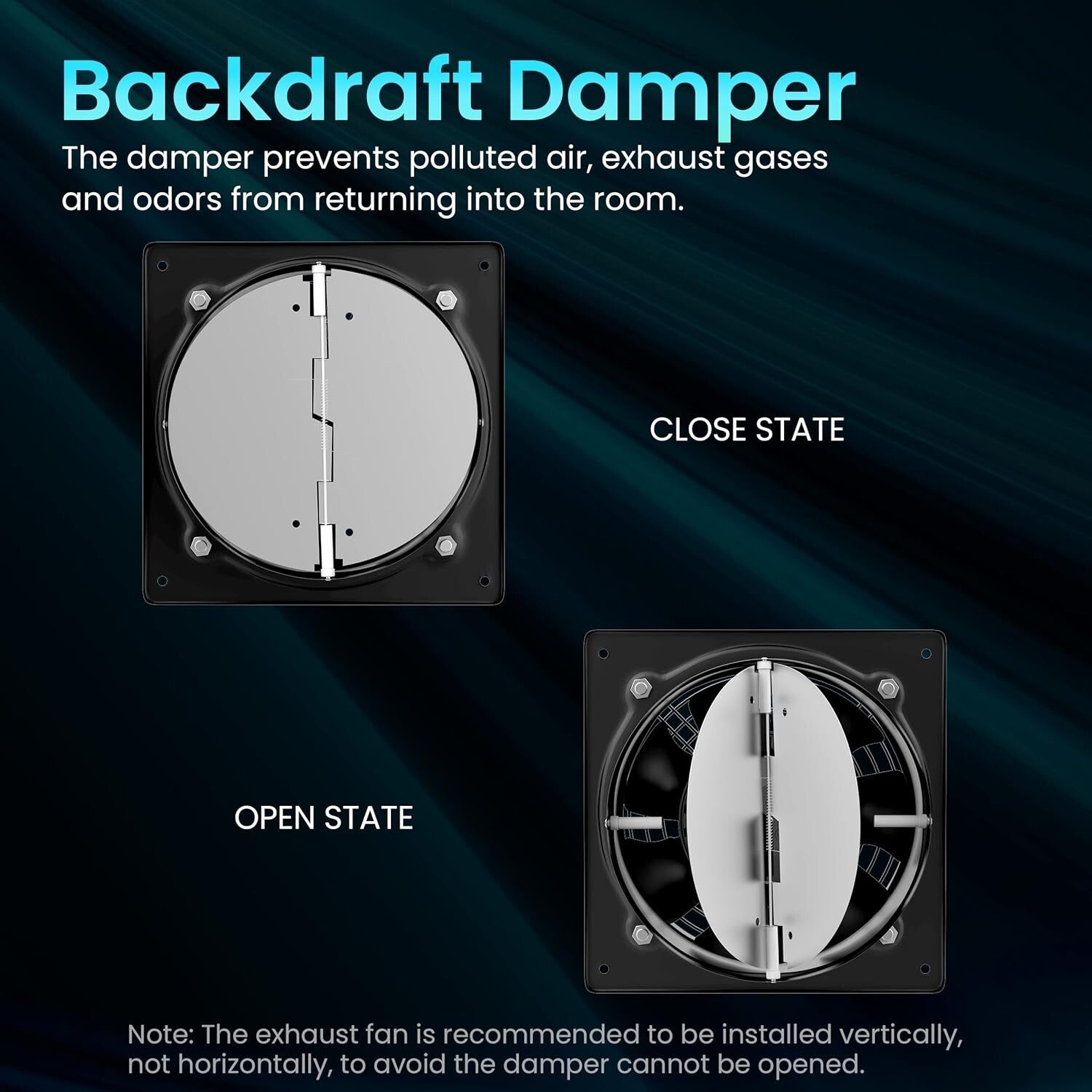 High-Performance 6" Exhaust Fan - Ideal for Kitchen, Bathroom, and Indoor Spaces