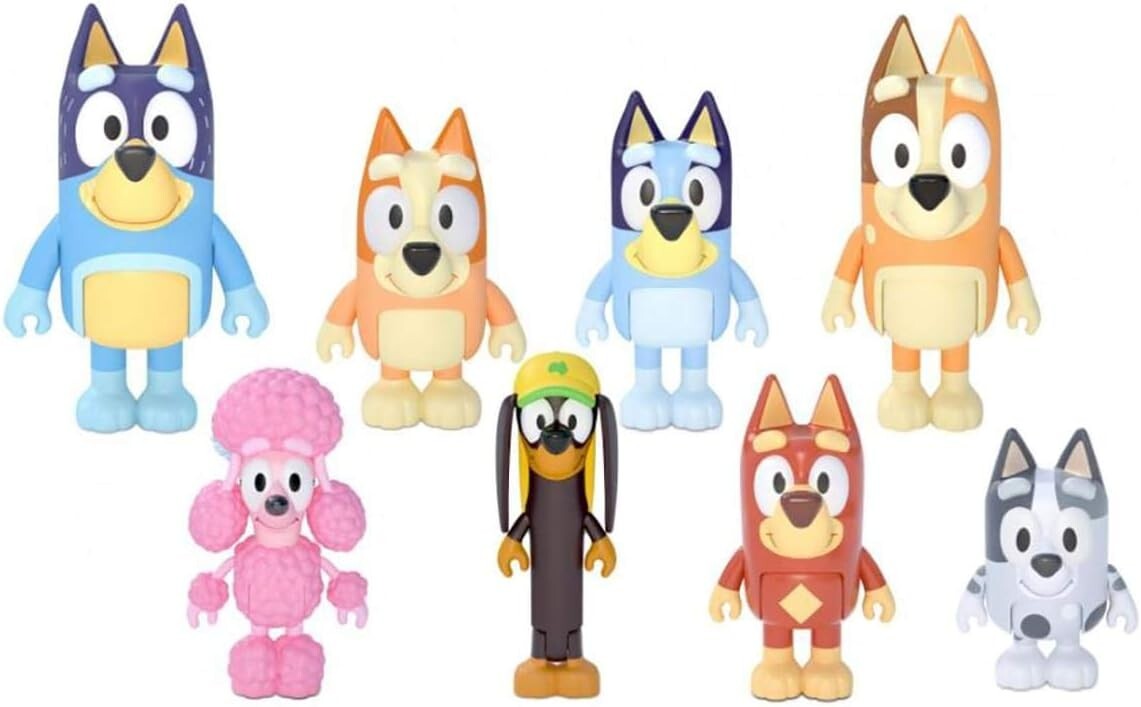 Bluey Family and Friends 8-Pack: Articulated 2.5-Inch Collectible Figures