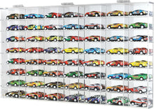 Load image into Gallery viewer, Compact Wall-Mounted Toy Car Display Cabinet - Holds 56 Diecast Models