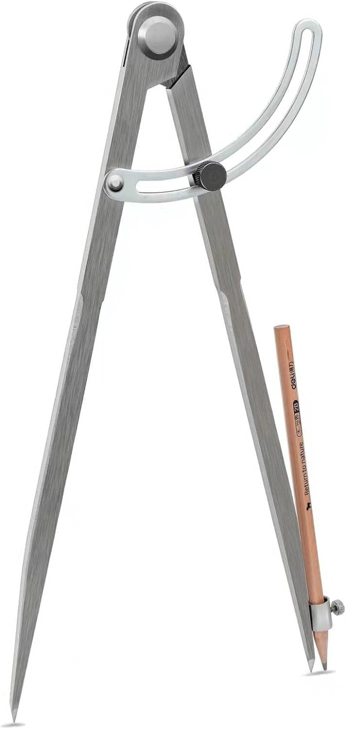 Precision 24-Inch Compass with Wing Divider - Ideal for Woodworking & Geometry