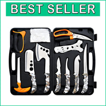 Load image into Gallery viewer, 12-Piece Hunting Knife Set - Portable Field Dressing Kit with Ergonomic Handle