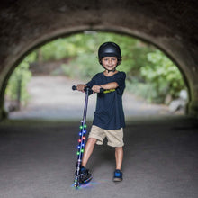 Load image into Gallery viewer, Foldable Light-Up Kick Scooter for Teens, Height-Adjustable with Rear Brake