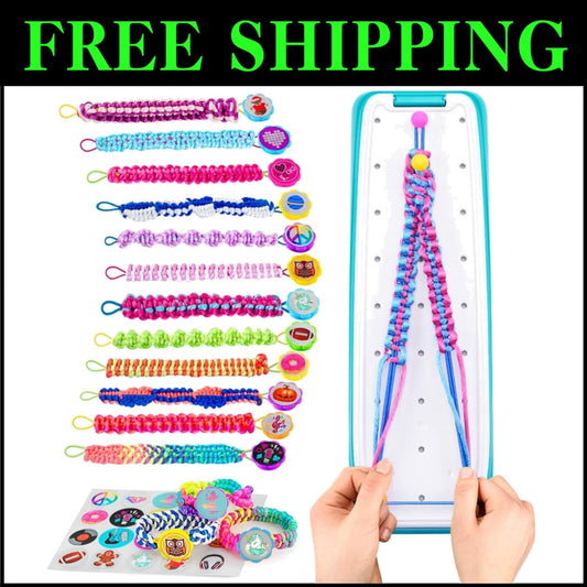 Funky DIY Friendship Bracelet Kit with Unicorn Storage - Gift for Young Creators