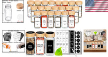 Load image into Gallery viewer, Premium Spice Jar Set with Bamboo Lids, Silicone Funnel &amp; 547 Spice Labels