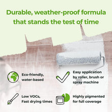 Load image into Gallery viewer, Premium White Exterior Paint: 323 sq ft Coverage - Crack &amp; Rot Protection [2.5L]