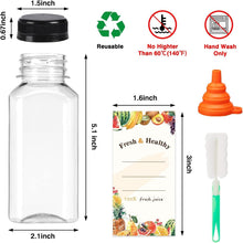 Load image into Gallery viewer, Versatile 8oz Reusable Juice &amp; Smoothie Bottles - Pack of 134 with Accessories
