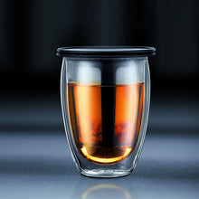 Load image into Gallery viewer, Elegant 12oz Tea Strainer Set with Lid - Double Wall Design for Perfect Brewing