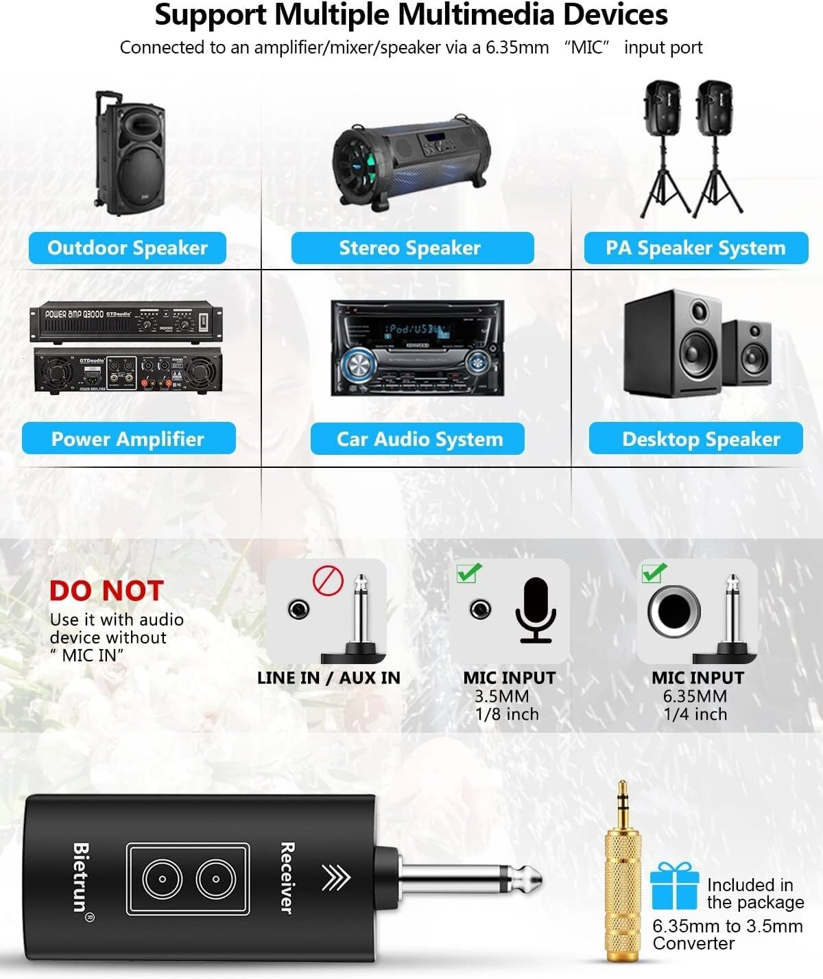 Durable Metal Wireless Microphone - Rechargeable & Ideal for Public Speaking