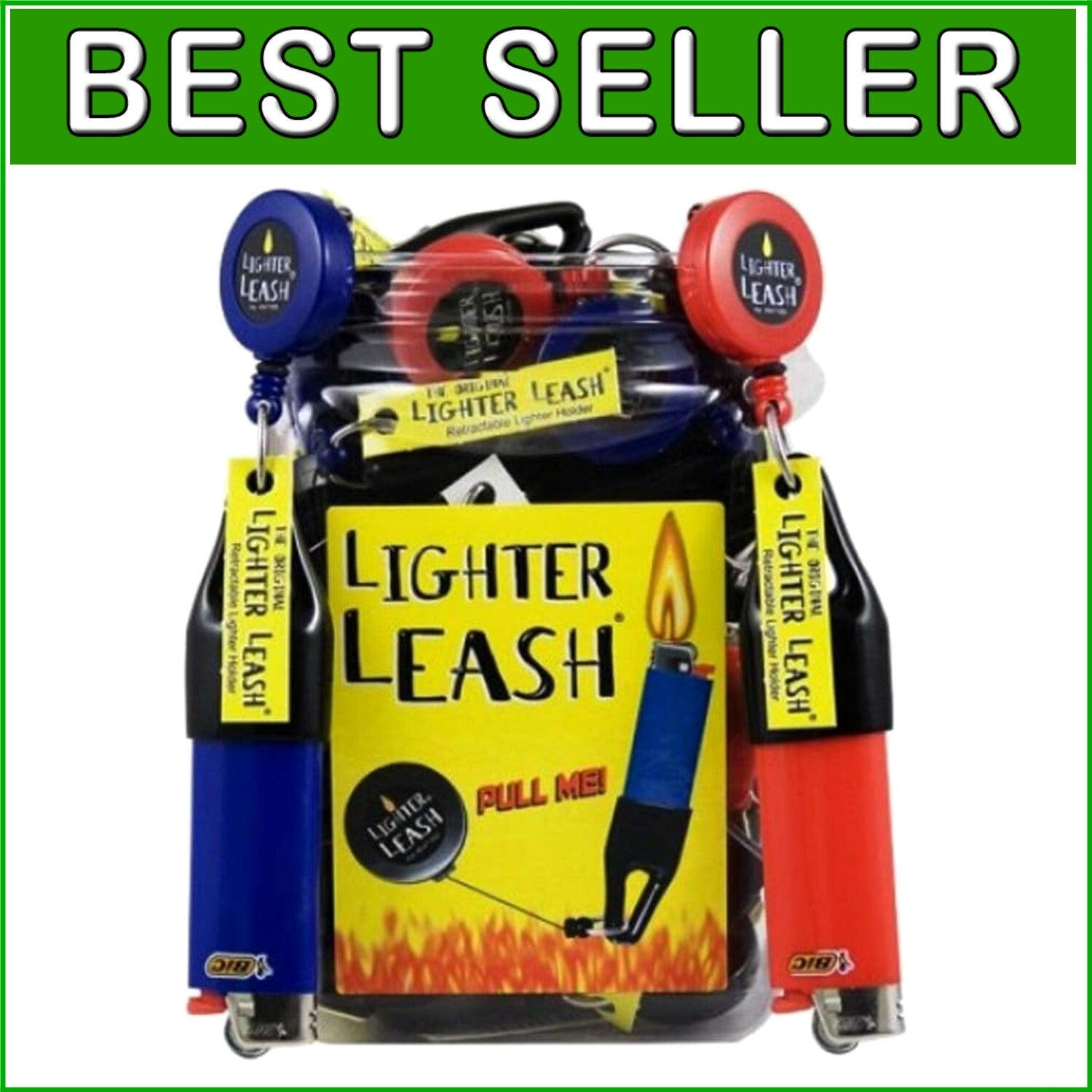 Compact Jug of 30 Assorted Rubber Clips - Grunge Style with Retractable Reach