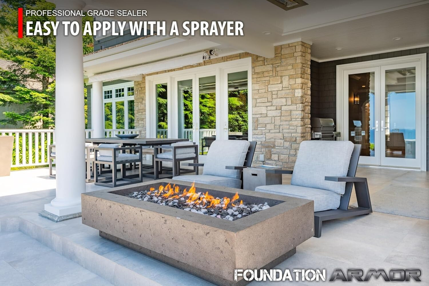 Professional Grade 5-Gallon Clear Water Repellent Sealer for Masonry Surfaces