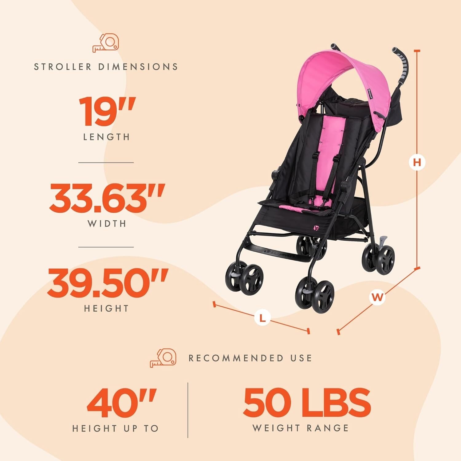 Stylish Petal Lightweight Stroller with Storage & Safety Features for Infants