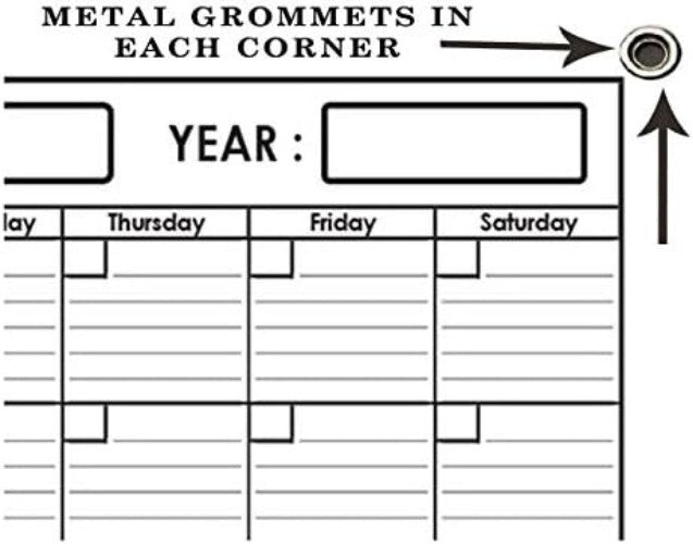 Massive 48in x 72in Dry Erase Calendar - Ideal for Academic and Office Use