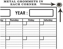 Load image into Gallery viewer, Massive 48in x 72in Dry Erase Calendar - Ideal for Academic and Office Use