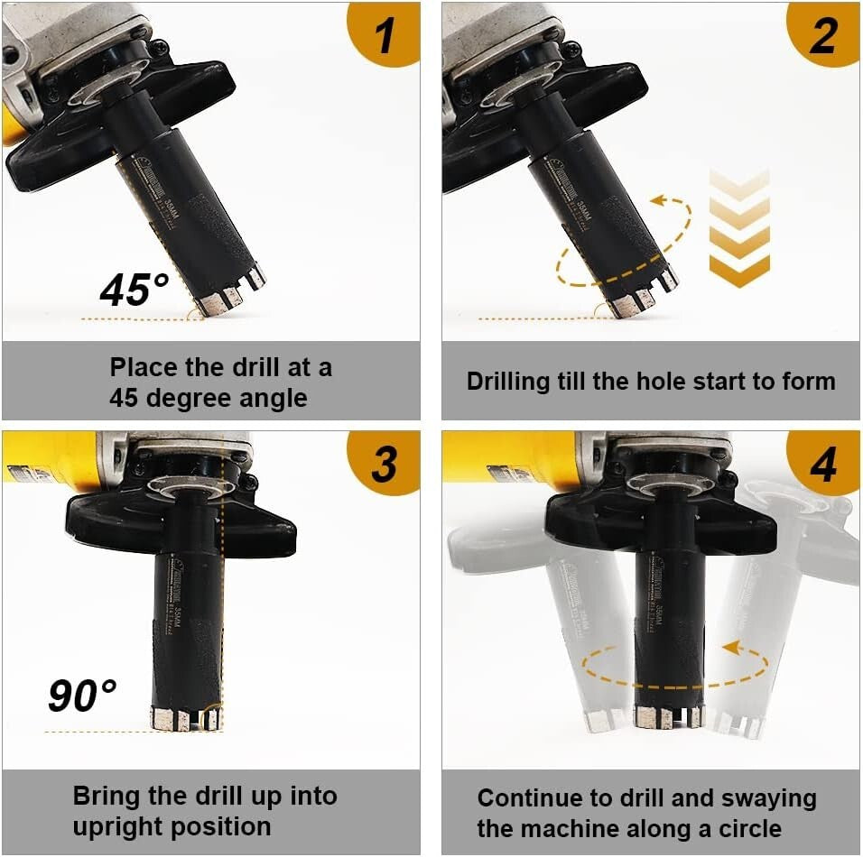Ultra-Durable 3 Inch Diamond Core Drill Bits for Marble, Granite, and Brick