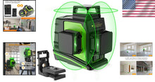 Load image into Gallery viewer, Professional 3-Plane Laser Level with 360° Green Beam for Construction Tasks