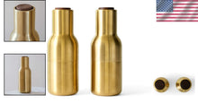Load image into Gallery viewer, Refillable Salt and Pepper Grinders - Modern Bottle Design in Brass &amp; Walnut