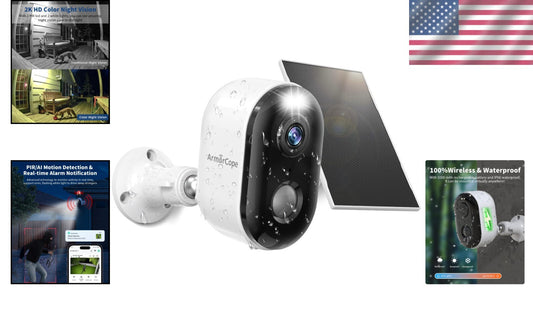 Battery Powered Outdoor Security Camera: Waterproof, 2-Way Talk, Solar Ready