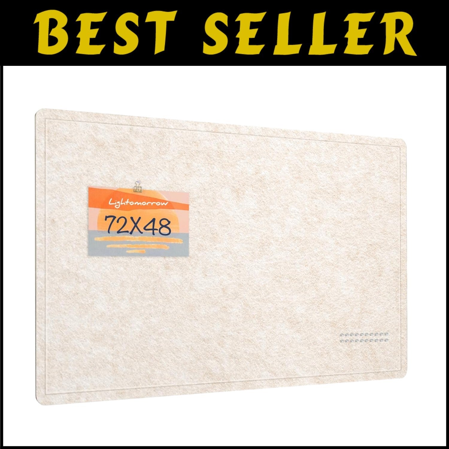 Elegant Frameless Large Felt Pin Board - 6' x 4' Decorative Display Board