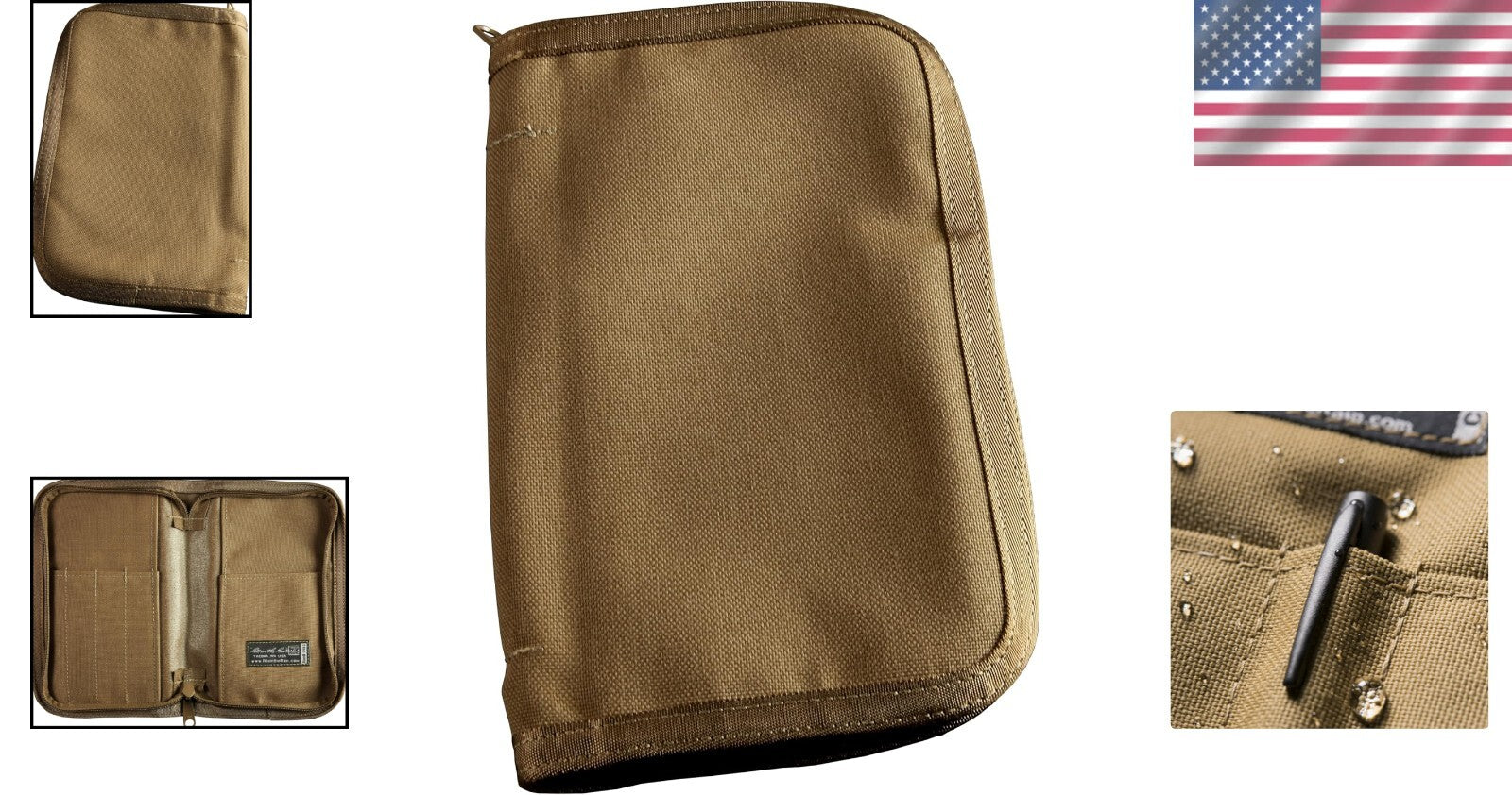 5.5" x 8.5" Cordura Fabric Notebook Cover - Side-Bound Waterproof Organizer