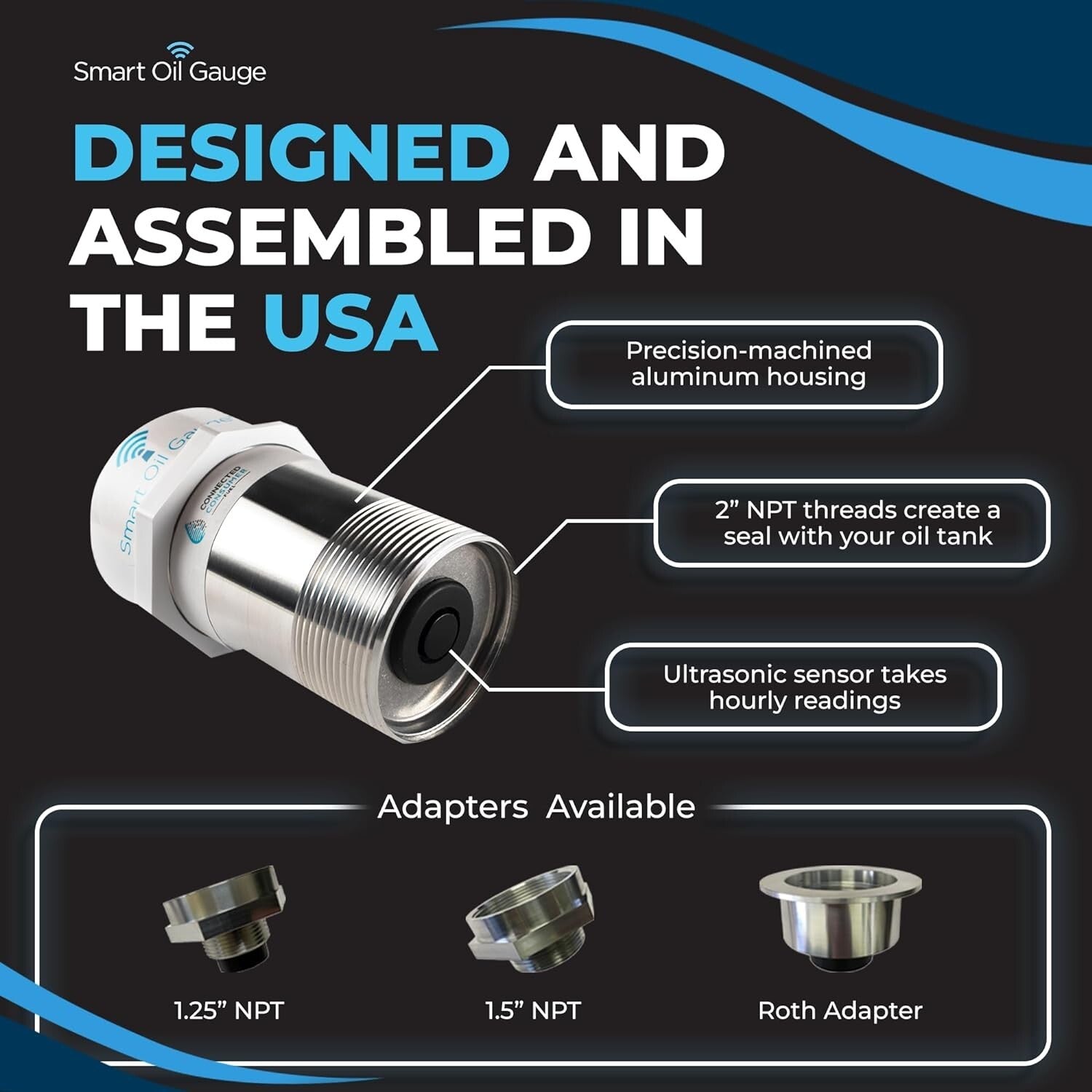 Alloy Steel Wi-Fi Heating Oil Tank Gauge - Low-Level Alerts & Energy Tracking