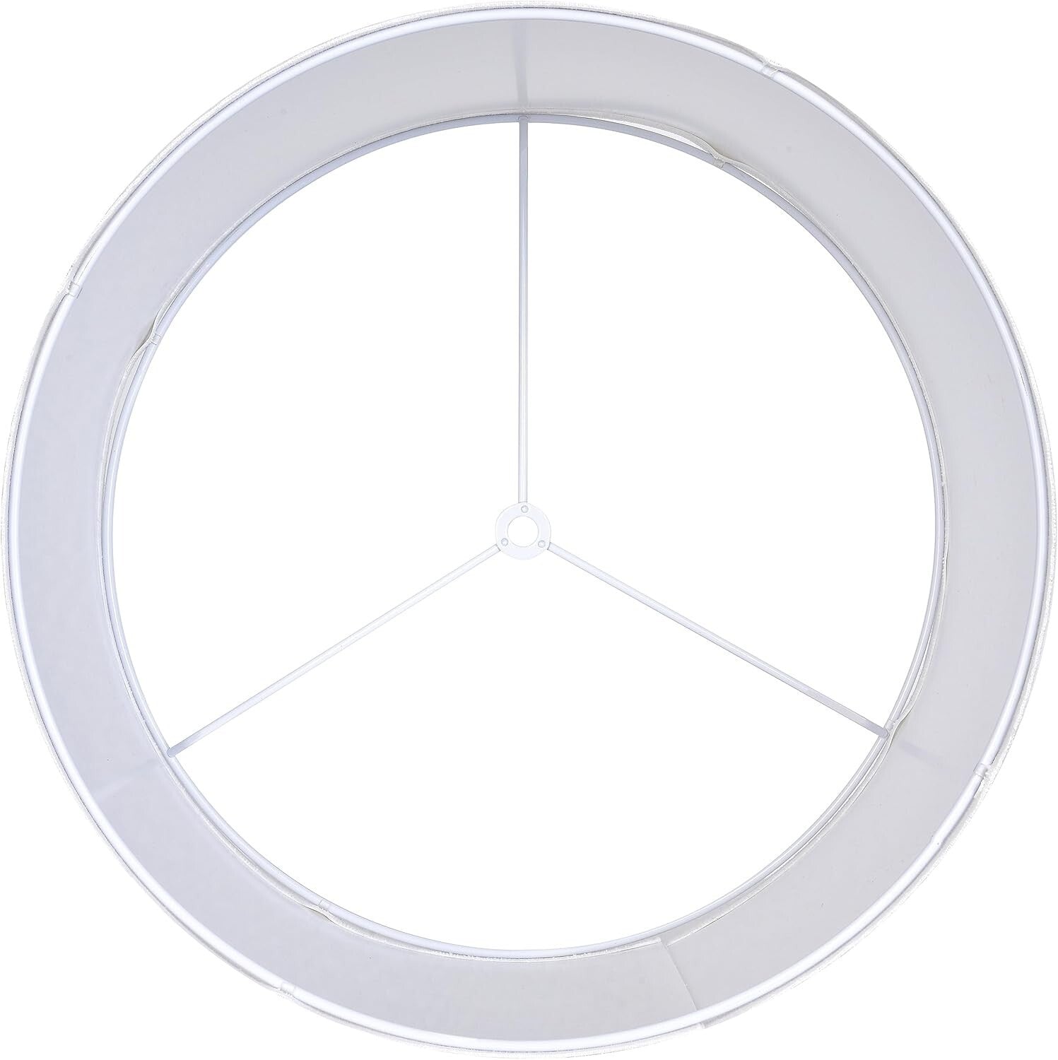 Easy Assembly White Linen Drum Lampshades - 16" Large Set of 2 for Versatile Use