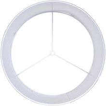 Load image into Gallery viewer, Easy Assembly White Linen Drum Lampshades - 16" Large Set of 2 for Versatile Use