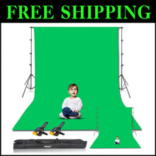 Load image into Gallery viewer, Multi-Functional Green Screen Stand with 100% Cotton Backdrop - Ideal for Events