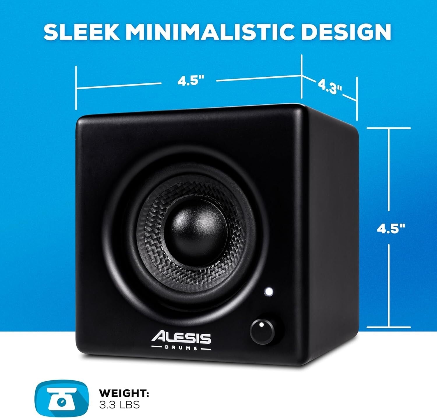 Ultra-Compact 3" Drum Monitor Speaker - Rack-Mountable for Seamless Integration