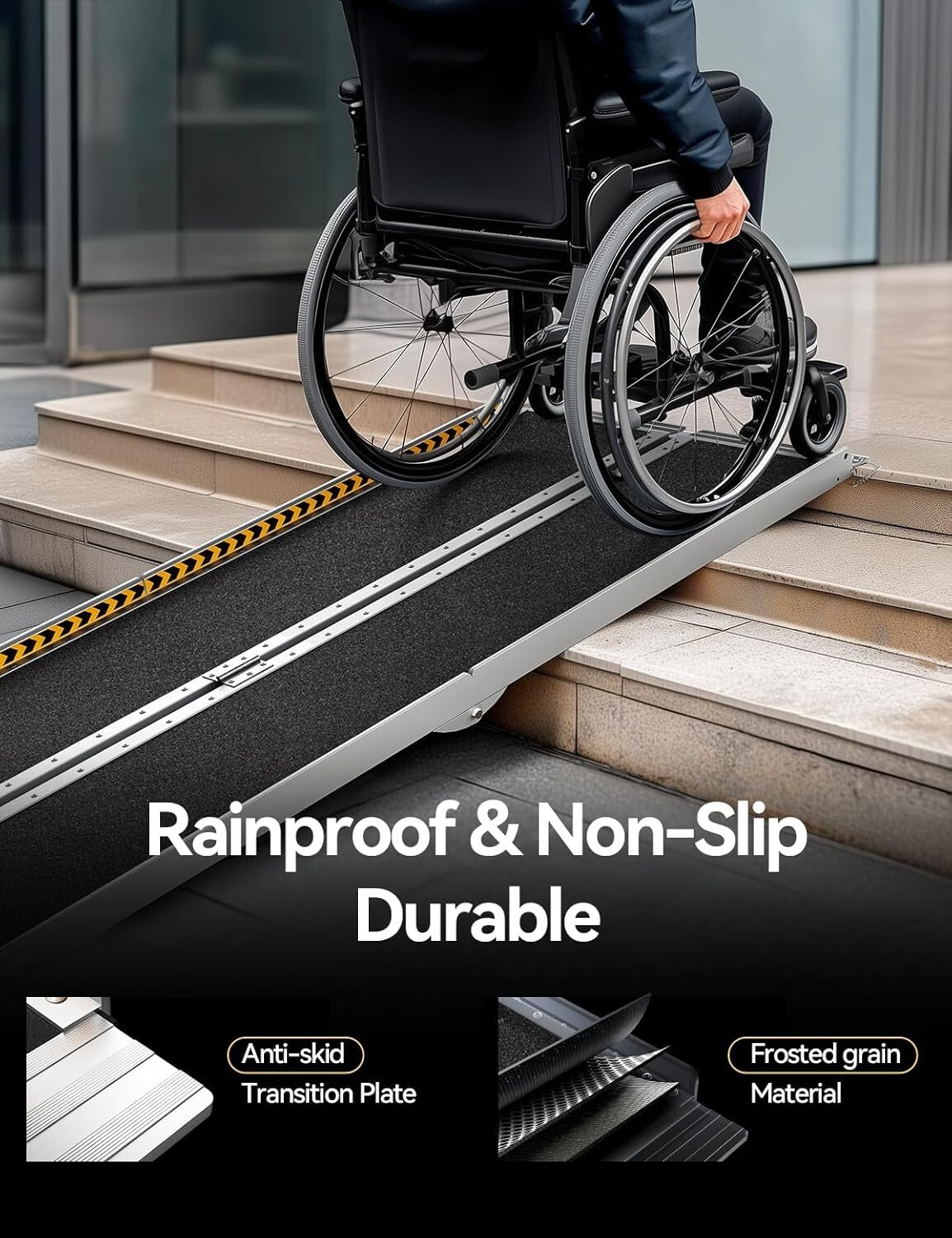 Heavy-Duty 6FT Folding Ramp for Wheelchairs - Ultimate Accessibility Solution