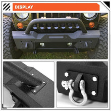 Load image into Gallery viewer, Premium Stubby Front Bumper with Integrated Fog Light for Jeep Wrangler Models