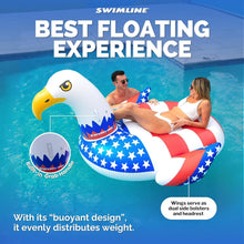 Load image into Gallery viewer, Oversized Americana Eagle Pool Float - Comfortable Ride-On Raft for Adults