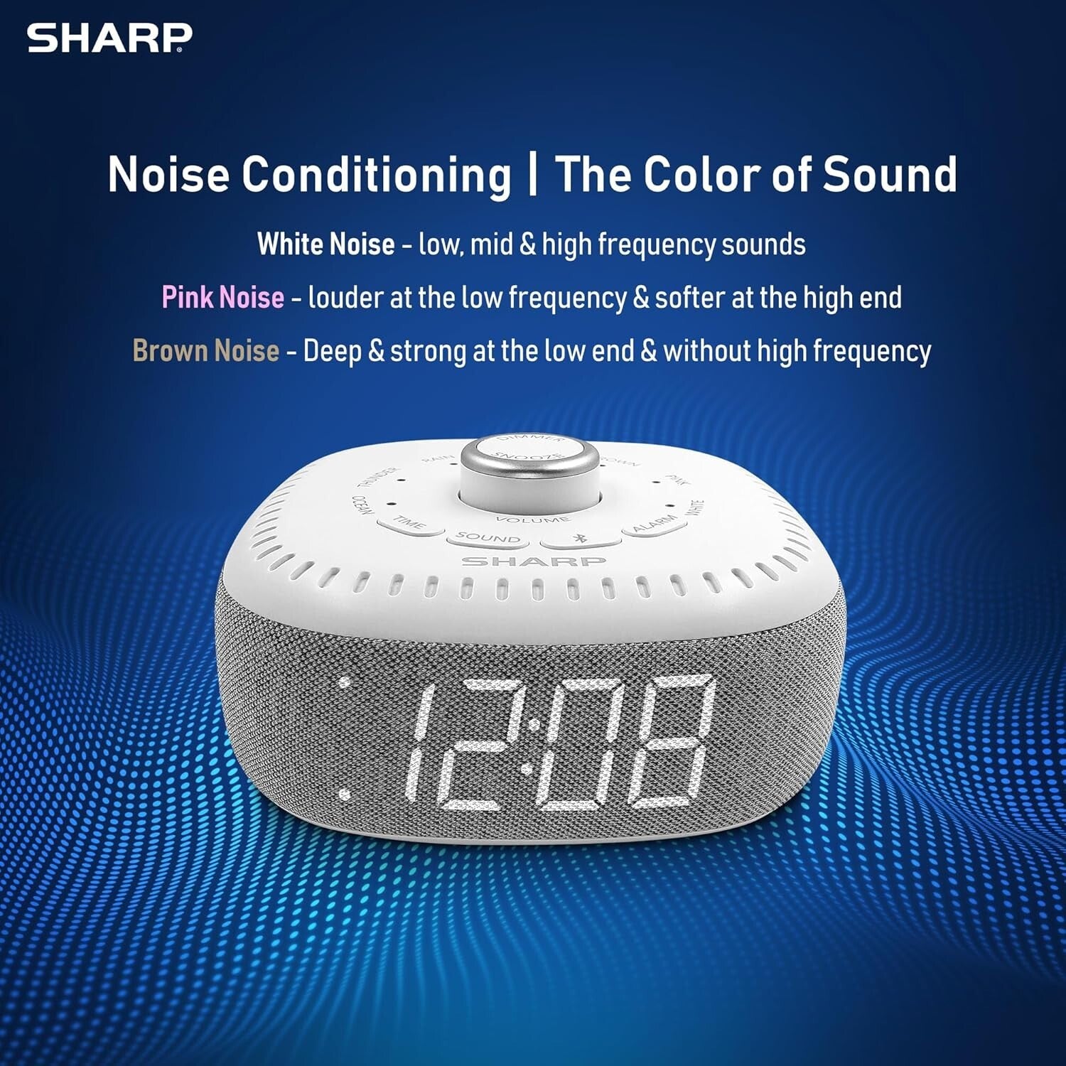 Digital Alarm Clock & Bluetooth Speaker with White LED – Peaceful Sleep Sounds