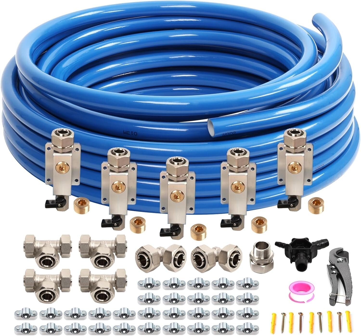 Versatile 3/4" Compressed Air Line Kit, 300FT with Complete Installation Tools