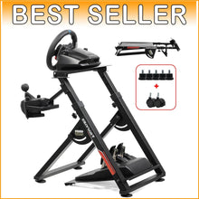 Load image into Gallery viewer, Adjustable Sim Racing Wheel Stand - Compatible with Logitech &amp; Thrustmaster