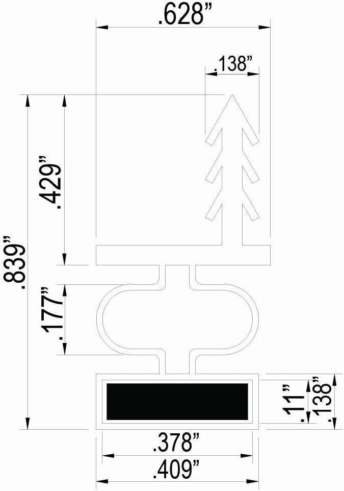 Adjustable Magnetic Weather Stripping Seal for Doors - Full Set 36" x 84"