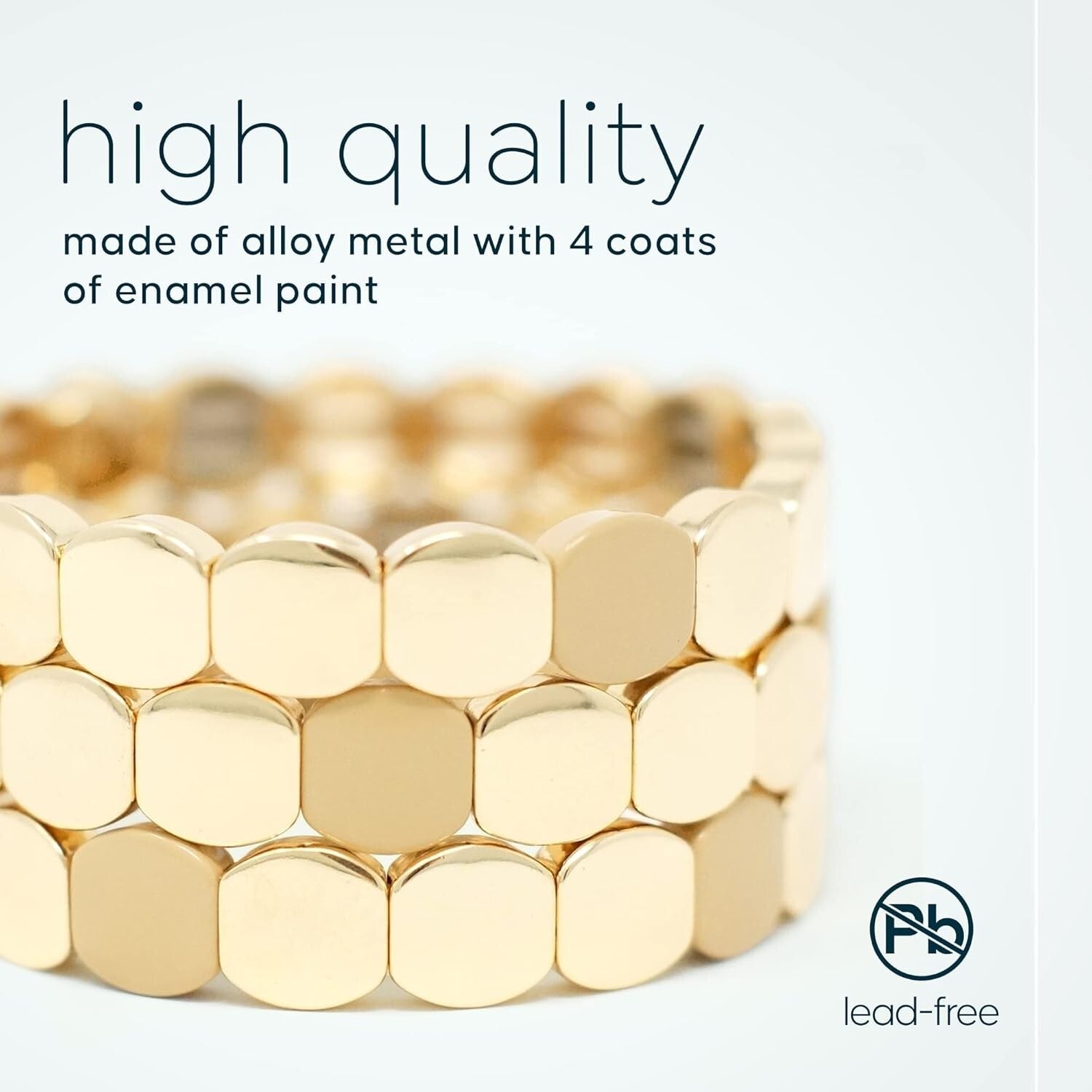 Trendy Gold Honeycomb & Enamel Stackable Bracelets for Women - Gift Ready!
