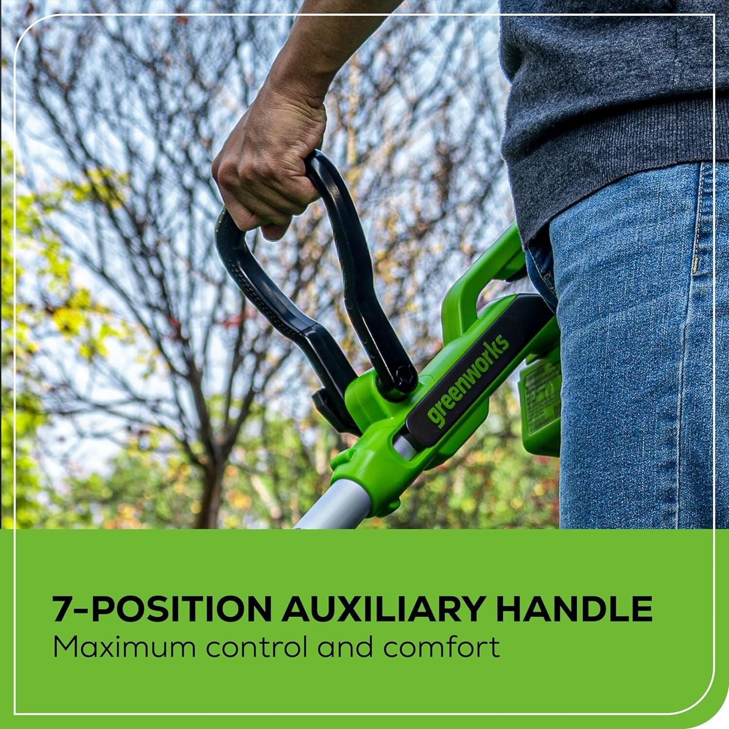 Eco-Friendly 40V 13-Inch Cordless Trimmer with Auto-Feed & Adjustable Height