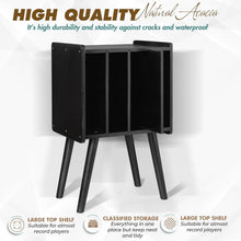 Load image into Gallery viewer, Versatile 2-Tier Record Player Stand with Removable Divider - Holds 100 Records